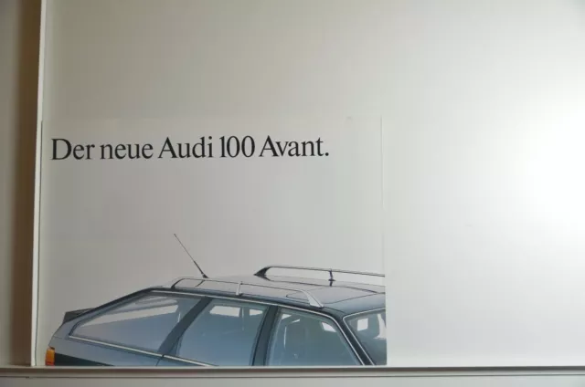 schöner Audi 100 Avant Prospekt 1983 Poster, Faltprospekt C3 Typ 44