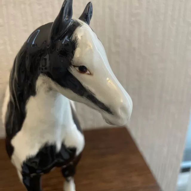 Beswick Piebald  Pinto Pony 1373 Black And White