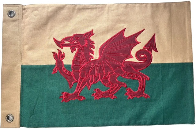 Wales Flag Welsh Flag With Red Dragon Y Ddraig Goch In Front Of One Of Towers Of Carmarthen - Foto 10