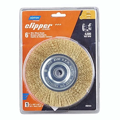 Wire Brush, Clipper 6" Wire Wheel for Angle Grinder, Coated Brass Brush for