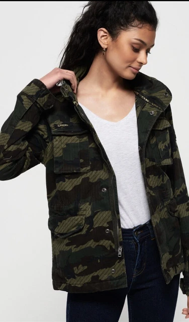 SUPERDRY WOMENS JADE Rookie Miltary Style Jacket.size 8 Uk. Xs