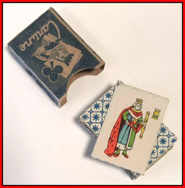 Mini Carte da Gioco Antiche Vecchie Vintage Napoletane Scopa Mazzo di miniatura