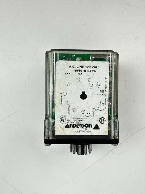 Anderson Relay AC Line 120VAC 50/60Hz 4.4VA LL3Y100000