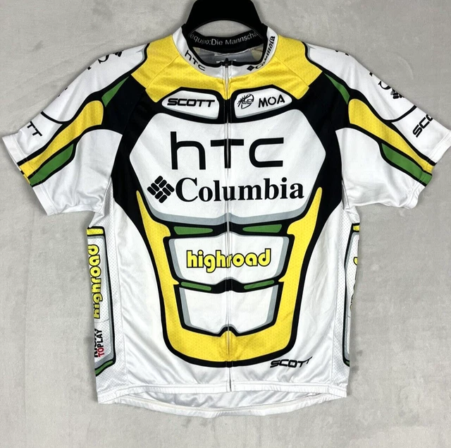 Maillot cycliste Moa HTC Columbia adulte S blanc équipe UCI