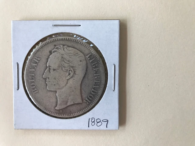 🇻🇪 VENEZUELA, 1889 5 Bolivares Y24.1