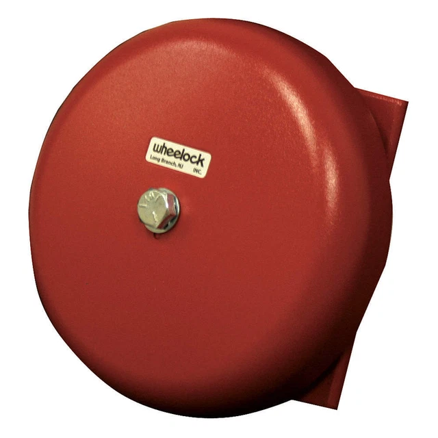 WHEELOCK CN121062 Bell,24VAC,Red,6 in. H
