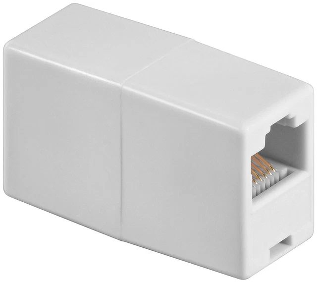 3x Adattatore ISDN; TEL ADAP RJ45/8P8C 2xF JACK/JACK BIANCO