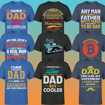 Buon giorno papà migliore Super Eroe DAD papà Graphic da uomo T Shirt Tee #P1#OR