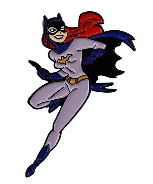 DC Comics Batman Animated Batgirl Figure Leaping Metal Enamel Pin NEW UNUSED