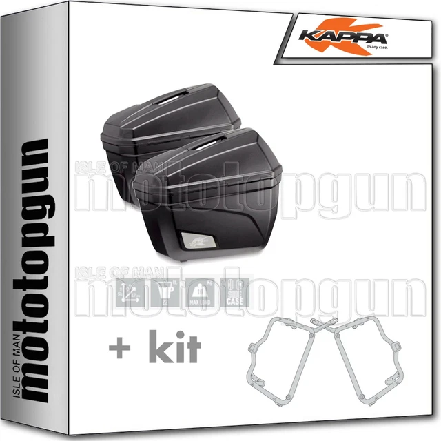 Kappa Valigie Laterali K22N 22 Litri + Kit Monokey – Compatibili Con Honda XL 600 V Transalp 1997-1999