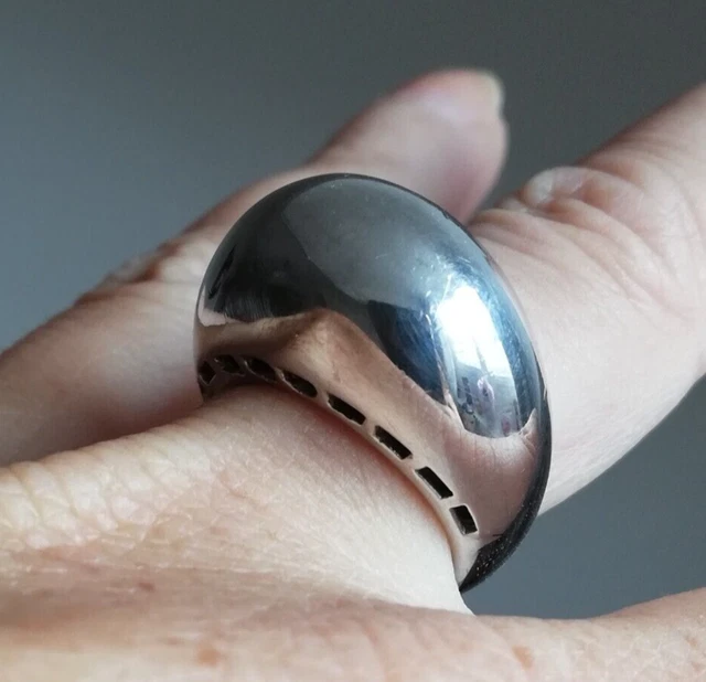 Bague Anneau Argent 925 Travaillé Ajustable Argent Massif | Vanessa - Créatrice Bijoux