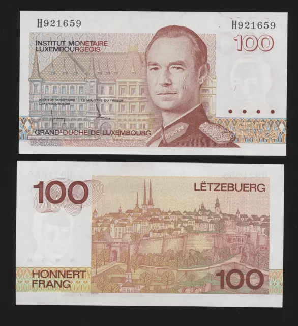 Luxemburg  Luxembourg  100 Francs  Serie : H  Banknote Kassenfrisch  UNC ( 392-B