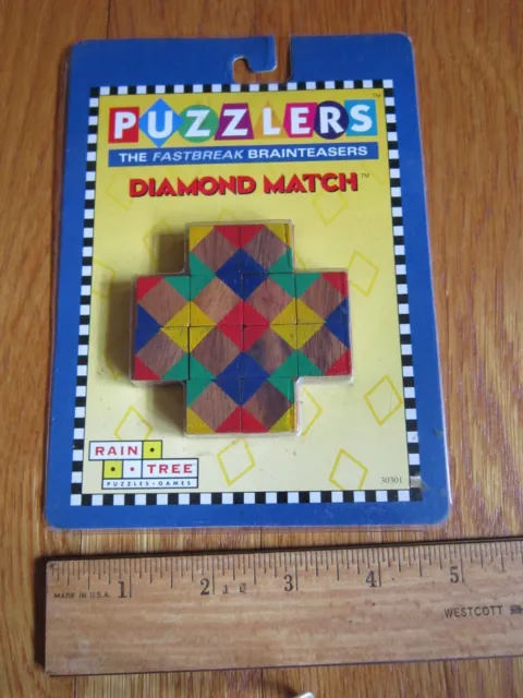 Brainteaser Diamond Match Puzzle Puzzlers Rain Tree Game Small 1996 Fun!