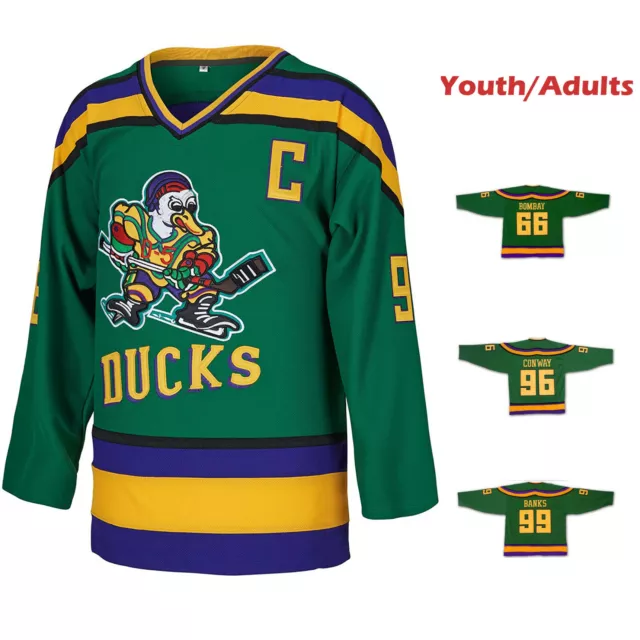 Mighty Ducks Trikot #96 Charlie Conway #99 Adam Banks #33 Greg