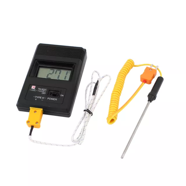 LCD Display Typ K Digital Thermometer TM-902C + 2 Thermoelement Sonder