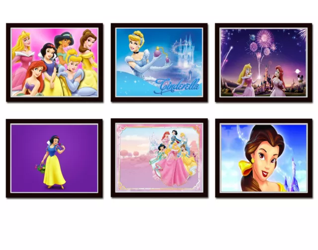 Poster Disney Fairytale Magic Princess design camera da letto immagine da parete arte A4+