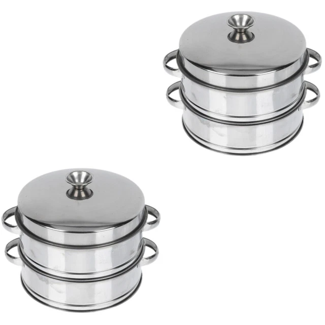 Pentola A Vapore JADESHAY 2 Strati In Acciaio Inox 27 Cm, Vaporiera Doppia Per Zuppe E Verdure