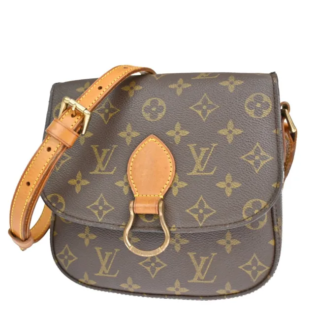 LOUIS VUITTON Saint Cloud MM Shoulder Bag Monogram Leather Brown M51243 38EA509