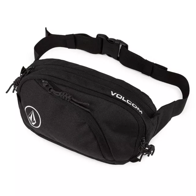 Volcom Hombre Cintura Paquete Bolso Negro Accesorio Cintura Cabestrillo Bolsa