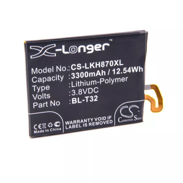Batterie pour LG US997 LS998U LS998 LS993 V30 US998 L-01K Joan QVR V30+ 3300mAh