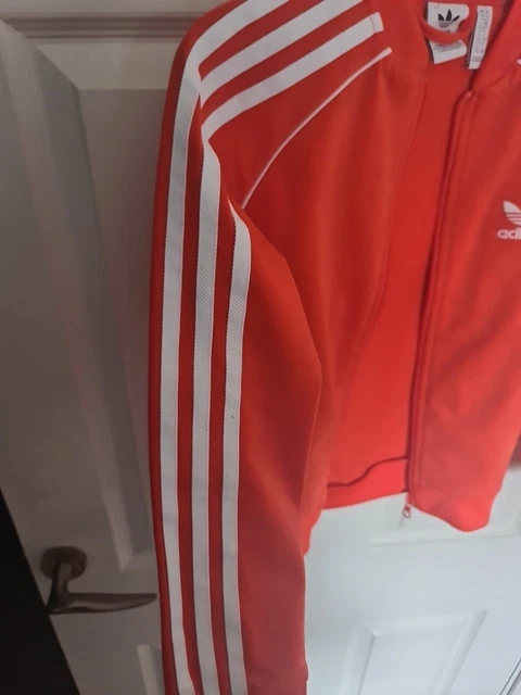 Adidas Top Tracksuit Jacket orange Girls Age 7-8 4