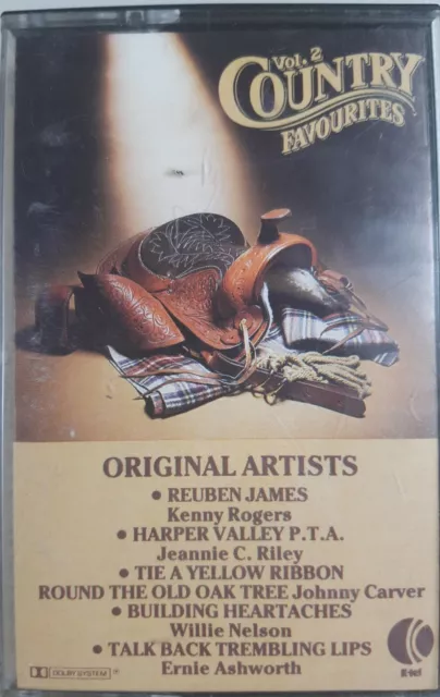 Volume 2 Country Favorites Country Music Cassette Tape. Kenny Rogers, Willie Nel