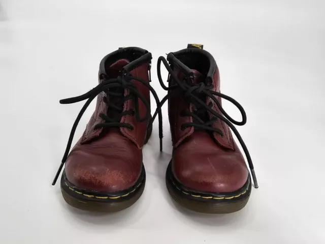 Dr Martens Brooklee B Unisex Street Style Baby Toddler Boots Sz 6 Burgundy 2
