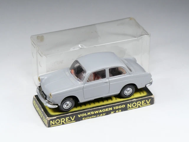 Miniature Norev 1/43 - Volkswagen 1500 N°63 - Orange - Boîte D'origine - Occasion