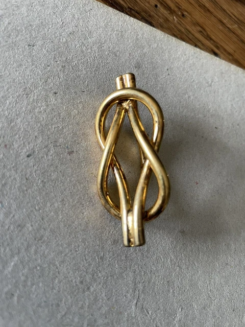 Grande Broche Cœur Sonia Rykiel Vintage - Plaqué Or Sur Bronze Doré - 10,5 Cm - Occasion