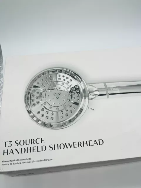 T3 Source Handheld Showerhead USED MISSING FILTER + TAPE #449