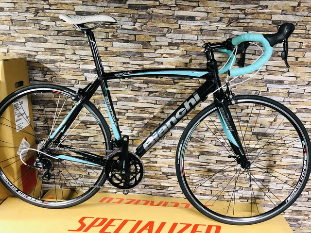 BICI CORSA IN Alluminio Con Forcella In Carbonio Bianchi Via