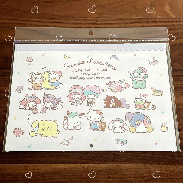 SANRIO CHARACTERS WALL Calendar 2024 Cute Japan 2024/January 2024