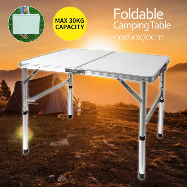 Aluminium Folding Camping Table Portable Picnic Outdoor Foldable Tables BBQ Desk