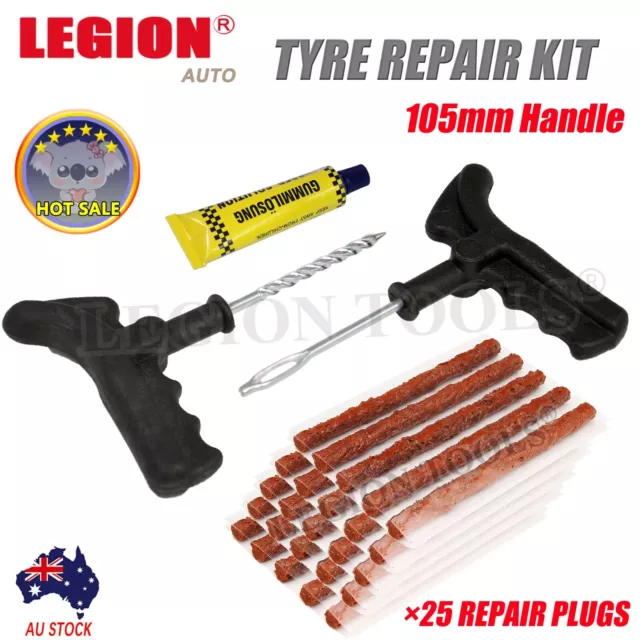 Tyre Repair Kit Tire Puncture Emergency Tools Set Motorcycle Bike Car Tubeless