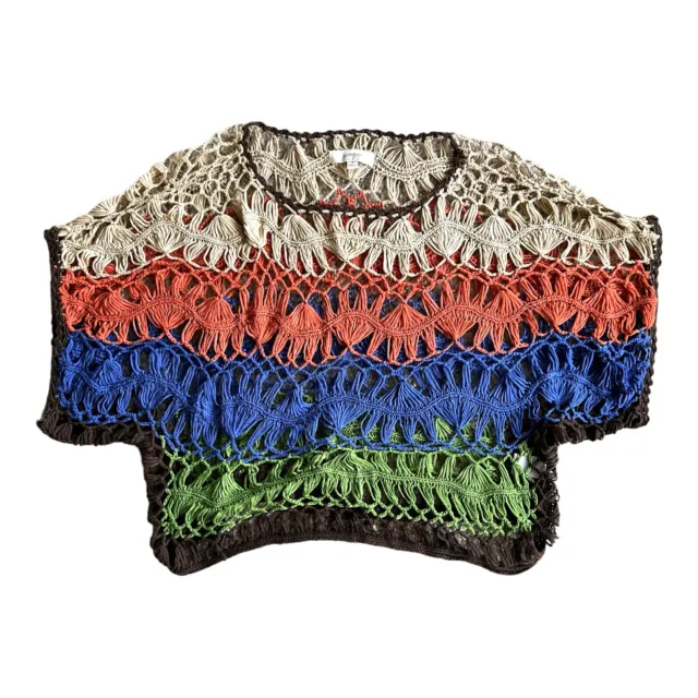 Umgee Womens Crochet Top Shirt Size Small Boho Chic Style Festival Wear
