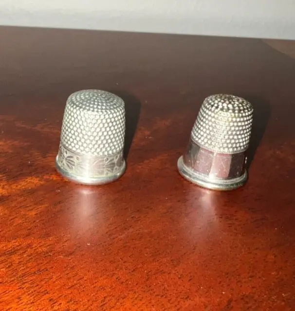Vintage Sewing Thimbles Size 6 And 8