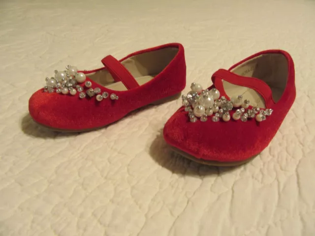 Dream Pairs Red Girls Dress Shoes w/Sequins (Size 6) Baby Toddler Footwear