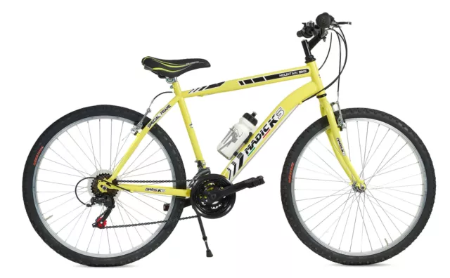 Bicicletta Ragazzo Mountain Bike da Passeggio Misura 26 Bici con Cambio giallo