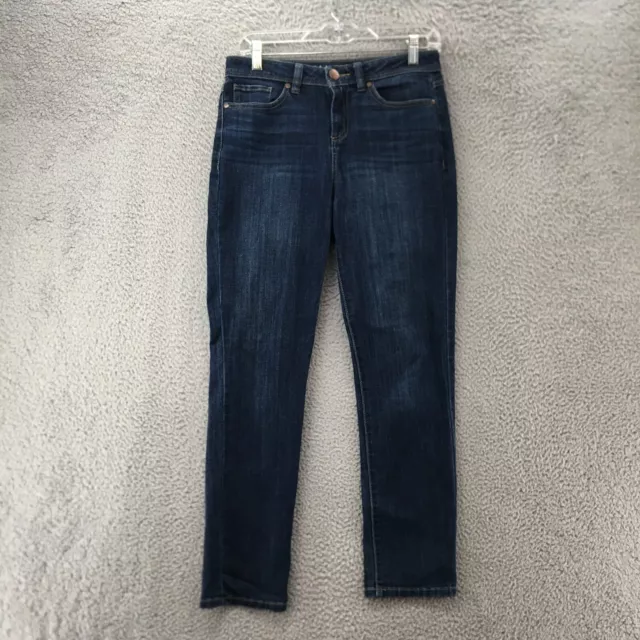 Lauren Conrad High Rise Skinny Jeans Womens 6 Blue Denim Dark Wash Mid Rise Zip