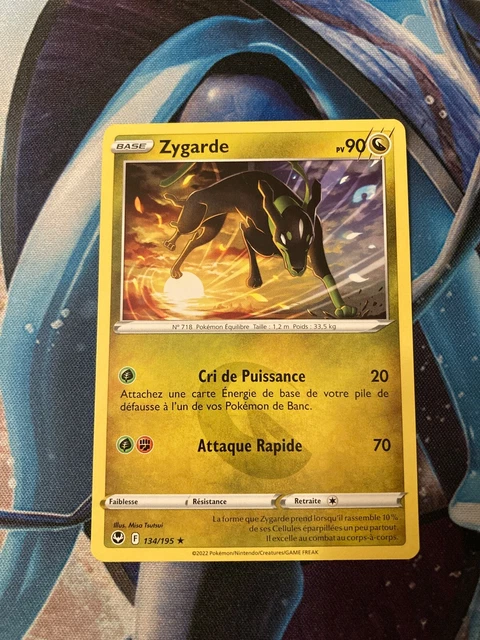 Carte Pokémon Zygarde 134/195 - EB12 Tempête Argentée