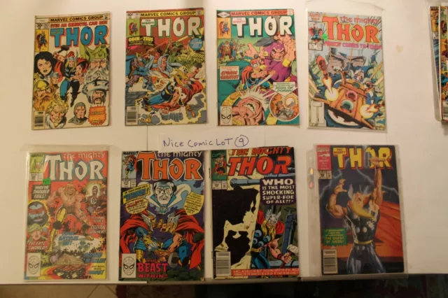 The MIGHTY THOR  comic  Lot of 8  Marvel,1970s-90's SEE PHOTO aprox $3.50ea   #9