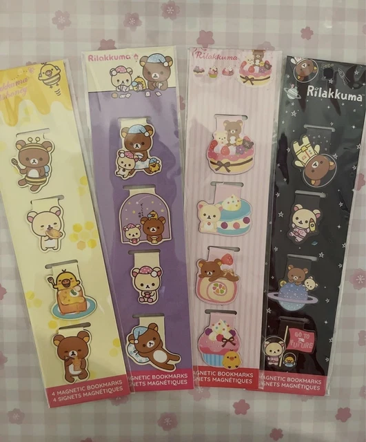 cute rilakkuma magnetic bookmark bundle