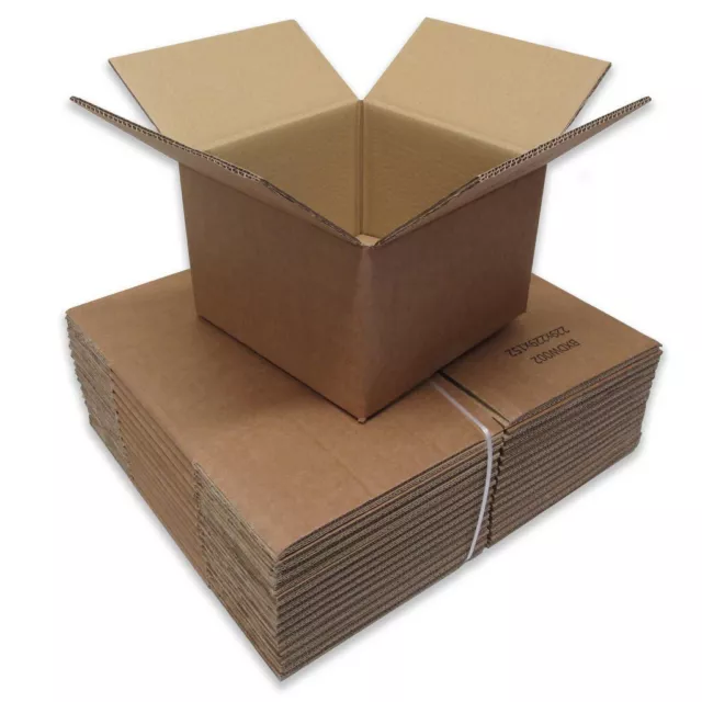 Small 9" x 9" x 6" Postal Mailing Packing Boxes - Double Wall Cardboard Cartons