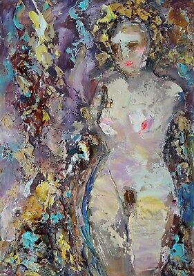 Painting Oil Erotic Woman, Painting Women Girl Flower nudes artwork Abstract Art