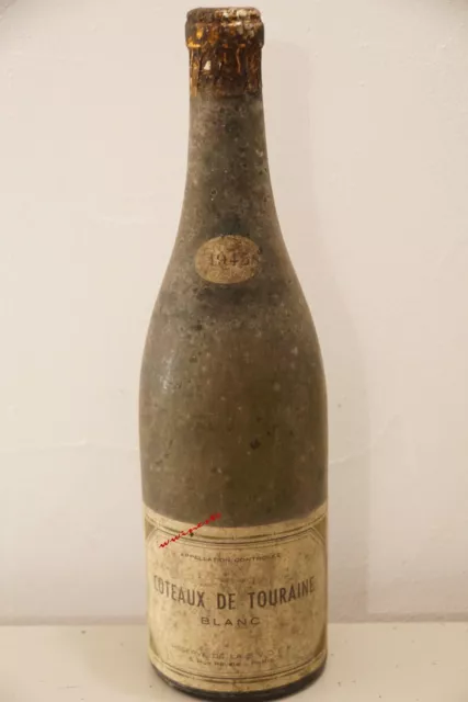 vieux vin Loire COTEAUX DE TOURAINE 1945 blanc bouteille 75cl wine wein winj