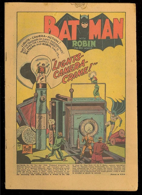 Batman #50 Coverless o/w Complete Two-Face Story Golden Age DC Comic 1948