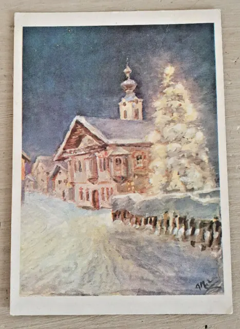 Cartolina antica di Buon Natale non viaggiata