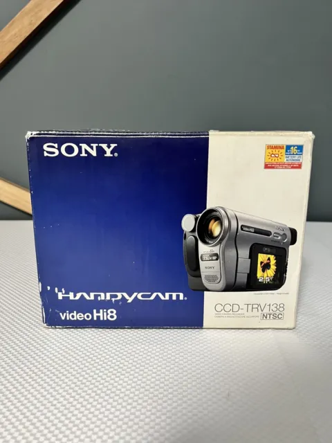 Sony Handycam Video Camera Recorder in Box CCD-TRV138 Hi8 NTSC Tested & Works