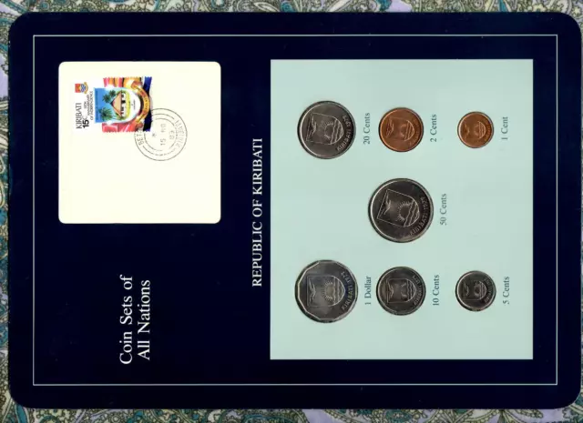 Coin Sets of All Nations Kiribati All 1979 UNC $1,50,20,10,5,2,1 cents 15NO89