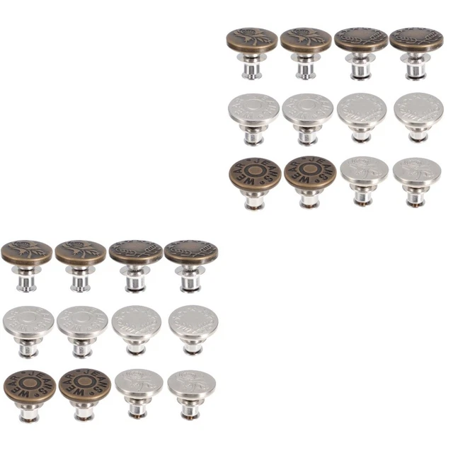 24 pcs no sew jean buttonss Button Replacement no sew jean buttonss Fastener Met